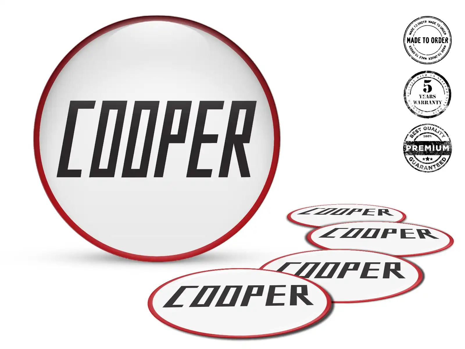 Mini Cooper Rim Stickers Car Logo Stylish Resin Emblems